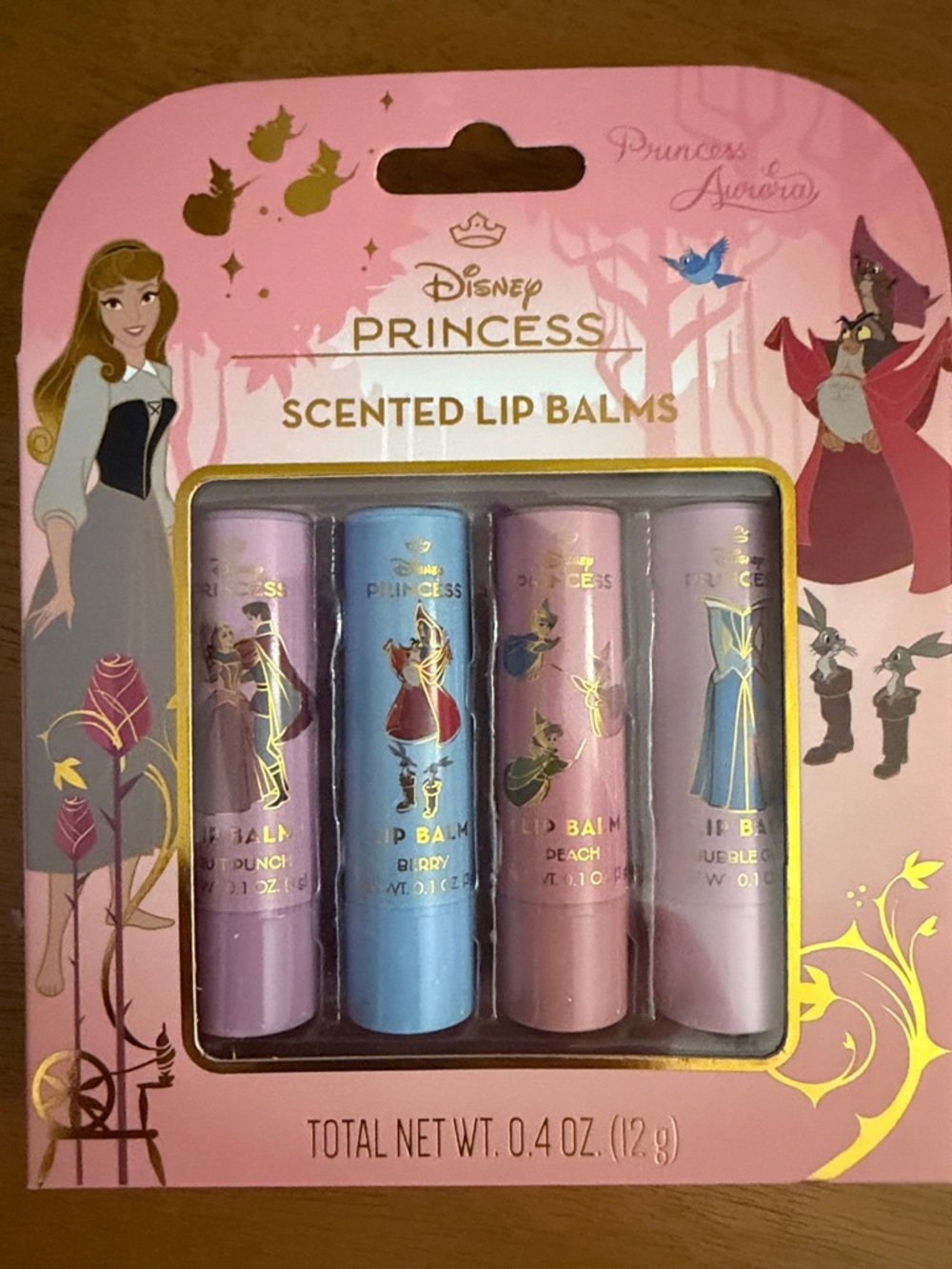 Disney Princess Scented Lip Balm Set NWT